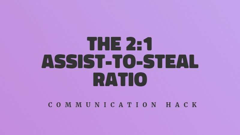 The 2:1 assist-to-steal ratio