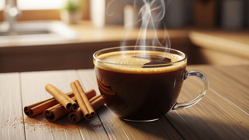 Coffee with cinnamon