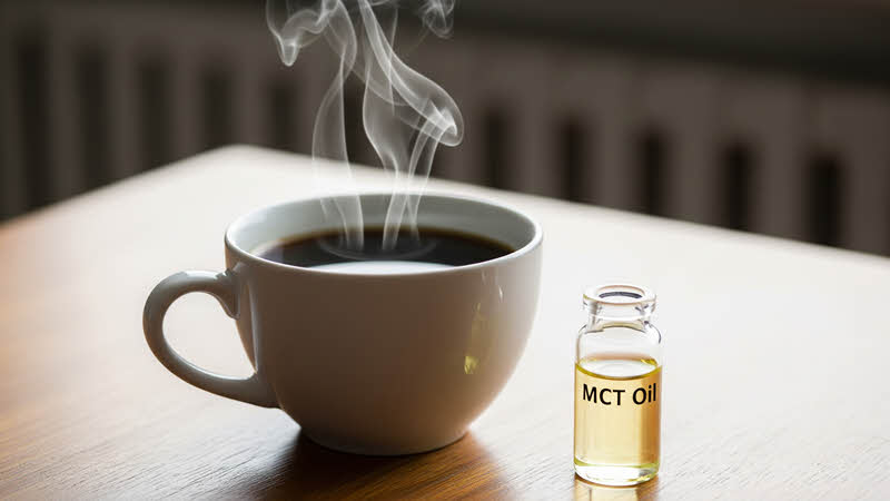 A cup of coffee with MCT oil