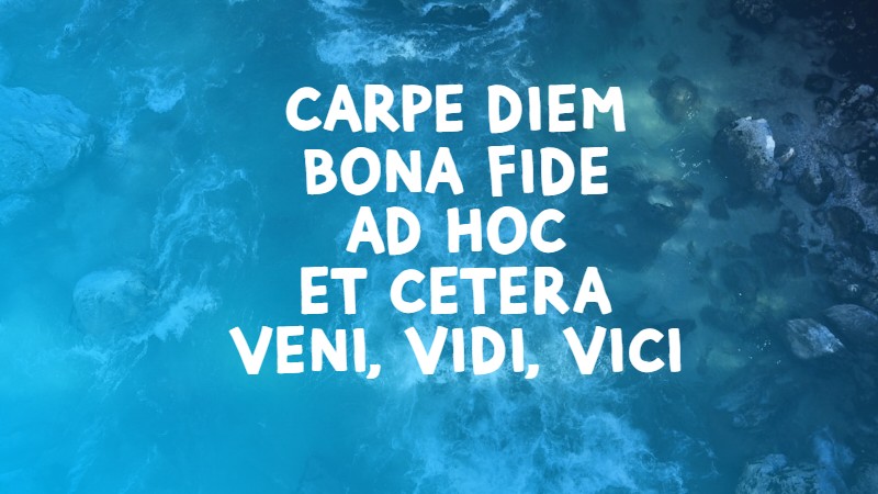 Do you know your Latin?