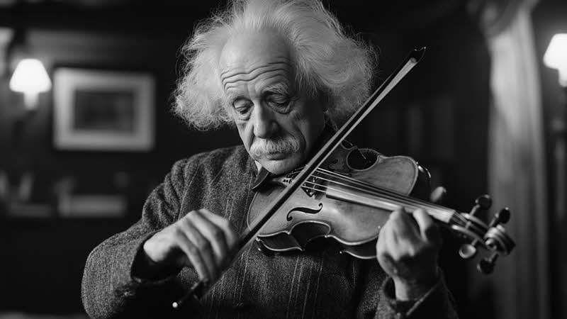 Einstein playing his violin