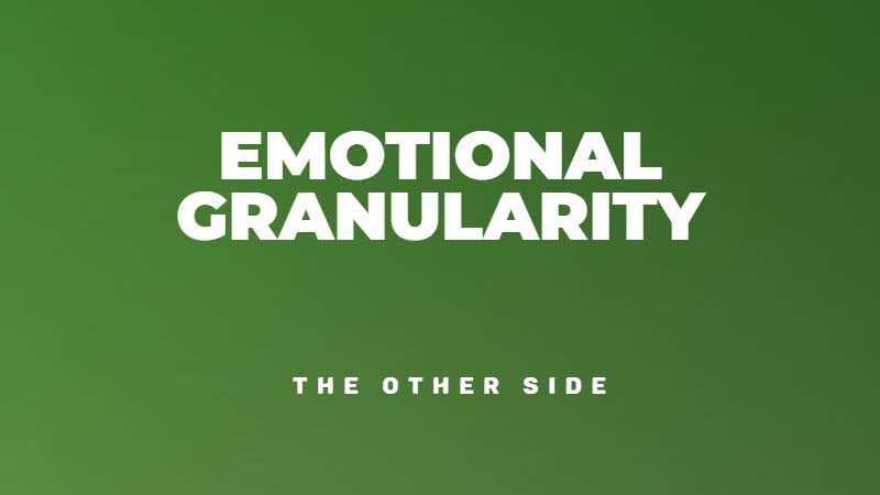 Emotional granularity explained and discussed
