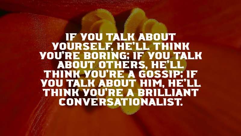 If you talk about yourself quote