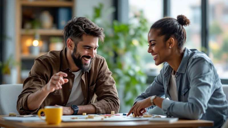 Jogando ludo no intervalo
