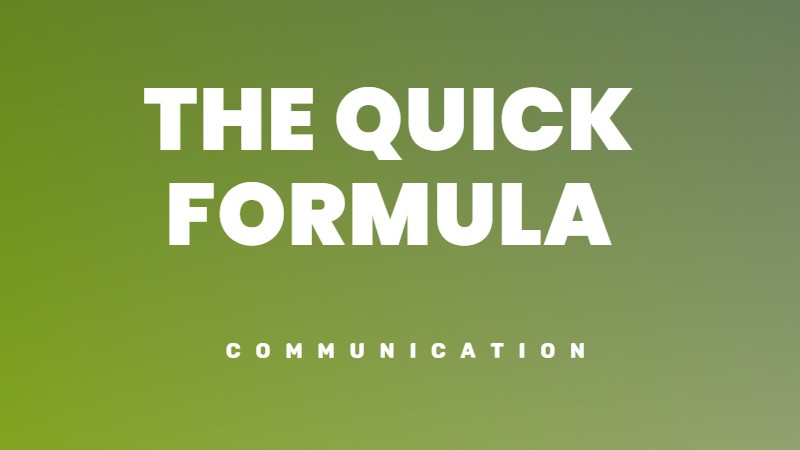 The QUICK formula makes talking to strangers easy