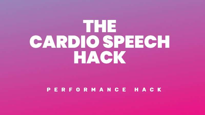 The cardio speech training method