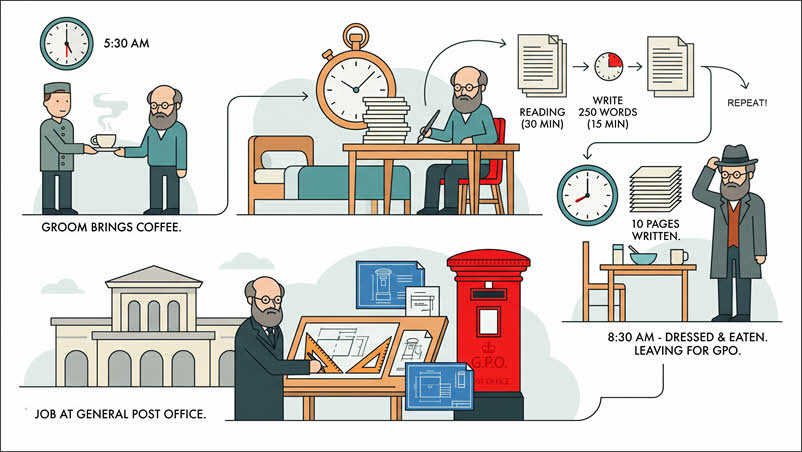Anthony Trollope's morning writing routine